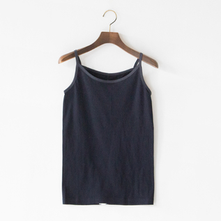 強撚コットンフライス キャミソール(NAVY)