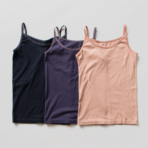 強撚コットンフライス キャミソール 強撚コットンフライス キャミソール