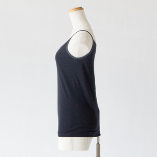 強撚コットンフライス キャミソール(NAVY)