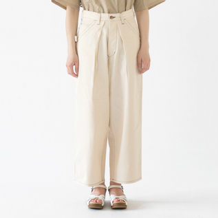 Back Channel コットンリネンデニムペインターパンツ ワイドジーンズ Back Channel コットンリネンデニムペインターパンツ ワイド