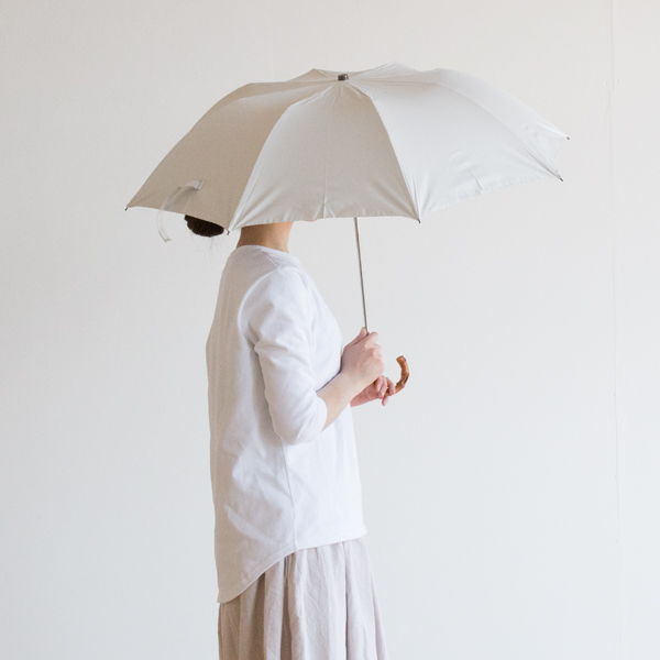 レディース晴雨兼用折りたたみ傘(LIGHT GREY)