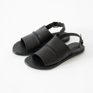 LEATHER SANDAL W01610 NERO