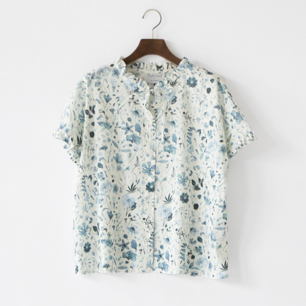 リバティネックリボンブラウス リバティネックリボンブラウス