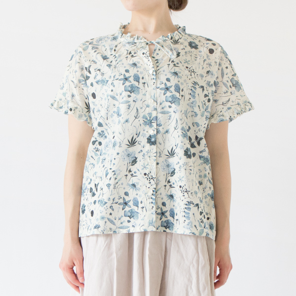 リバティネックリボンブラウス・身長162cm リバティネックリボンブラウス・身長162cm