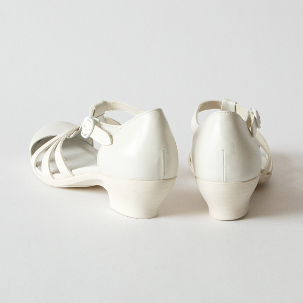 グルカヒールサンダル TR-021 WHITE/chausser(ショセ)|愛着を持っ グルカヒールサンダル TR-021 WHITE/chausser(ショセ)|愛着を持っ