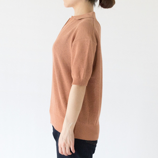 スキッパーポロシャツ MELISSA(tan) スキッパーポロシャツ MELISSA(tan)