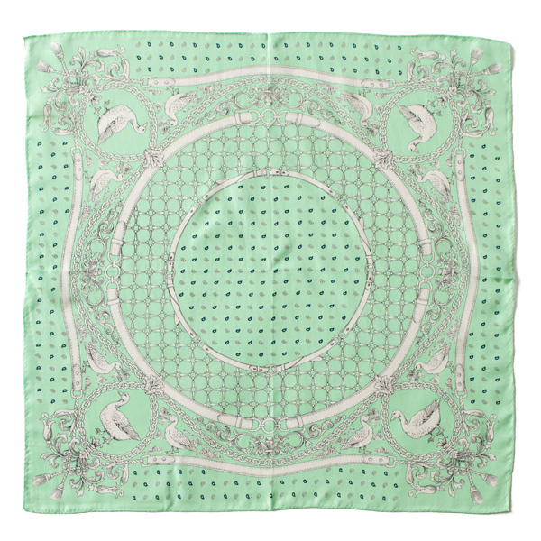 シルクスカーフ(GOOSE LIGHT GREEN)
