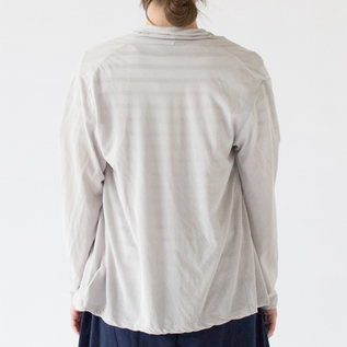 スーピマ強撚天竺パッカブルカーディガン(LIGHT GREY、身長162cm) スーピマ強撚天竺パッカブルカーディガン(LIGHT GREY、身長162cm)