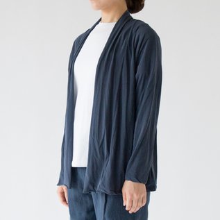スーピマ強撚天竺パッカブルカーディガン(BLUE GREY、身長162cm) スーピマ強撚天竺パッカブルカーディガン(BLUE GREY、身長162cm)