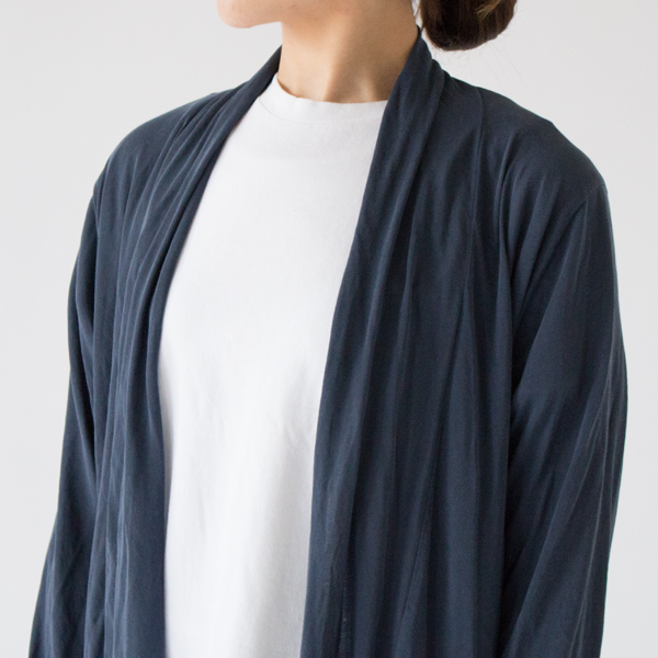 ドレープが美しい上品なカーディガン(BLUE GREY)