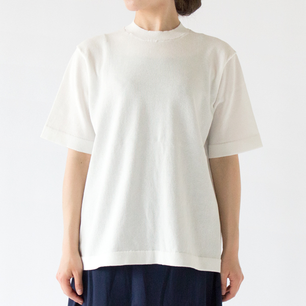 半袖コットンニット SUMMER KNIT P/O(WHITE)