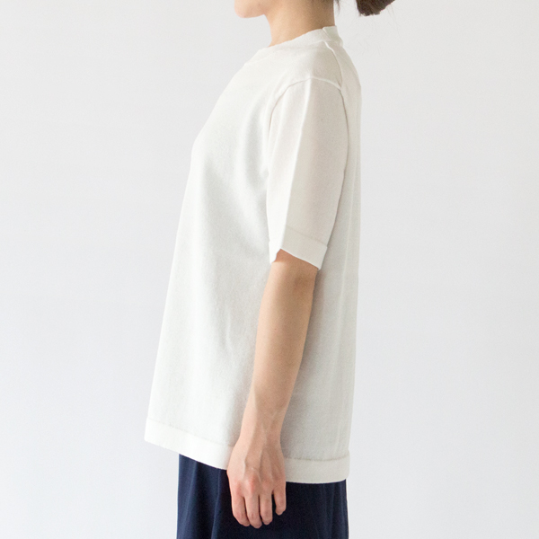 半袖コットンニット SUMMER KNIT P/O(WHITE)