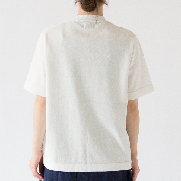 半袖コットンニット SUMMER KNIT P/O(WHITE)
