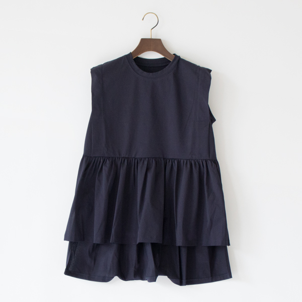 ウルティマコットン ノースリーブプルオーバー(D.NAVY)