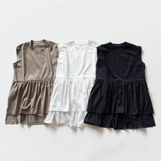 COTTON SLEEVELESS T-SHIRT