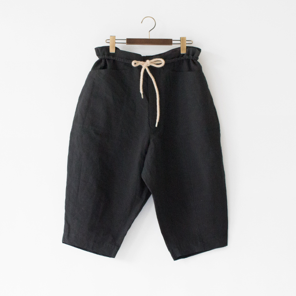 7分丈ドローコードペグパンツ(BLACK)