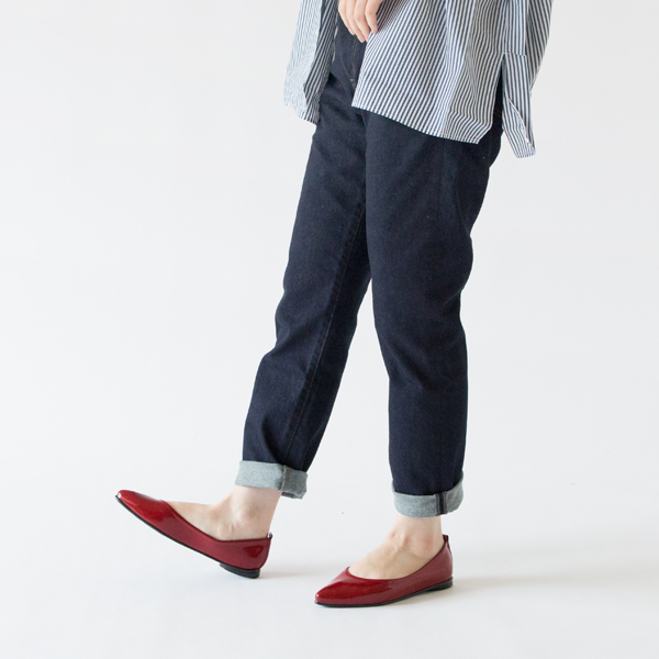レインシューズ ポインテッドパンプス(RED)