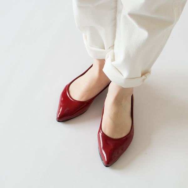 レインシューズ ポインテッドパンプス(RED)