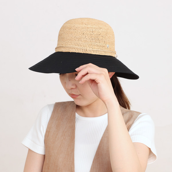 コットン・ラフィア帽 Kalola