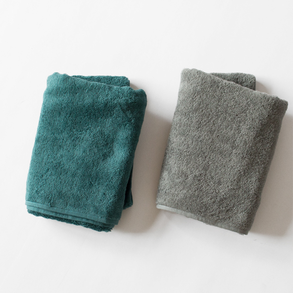 スーピマ24 ミニバスタオルセット(CHARCOAL/FORESTBLUE)