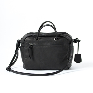 REN レン　レザーバック　ボストンバッグ オールレザー　黒　ブラック　肩掛け ボストンポシェット M／REN（レン）｜愛着を持ってずっと使い