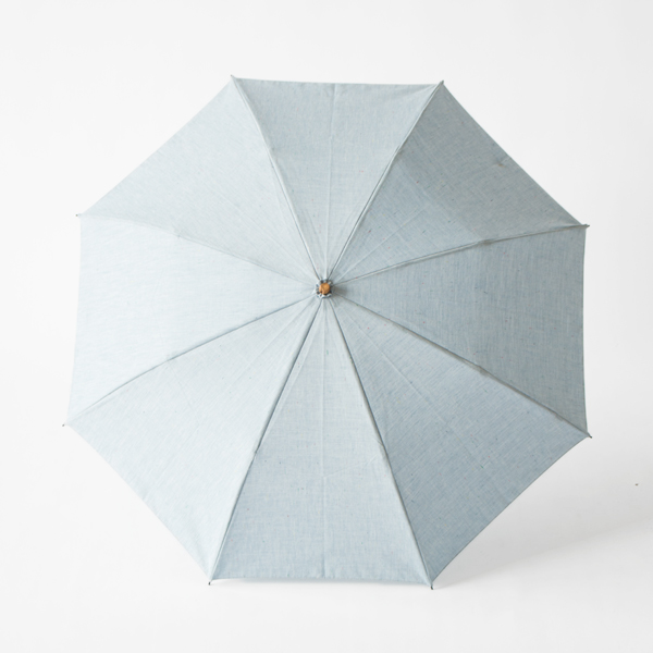 晴雨兼用折りたたみ傘　シャンブレー(BLUE)