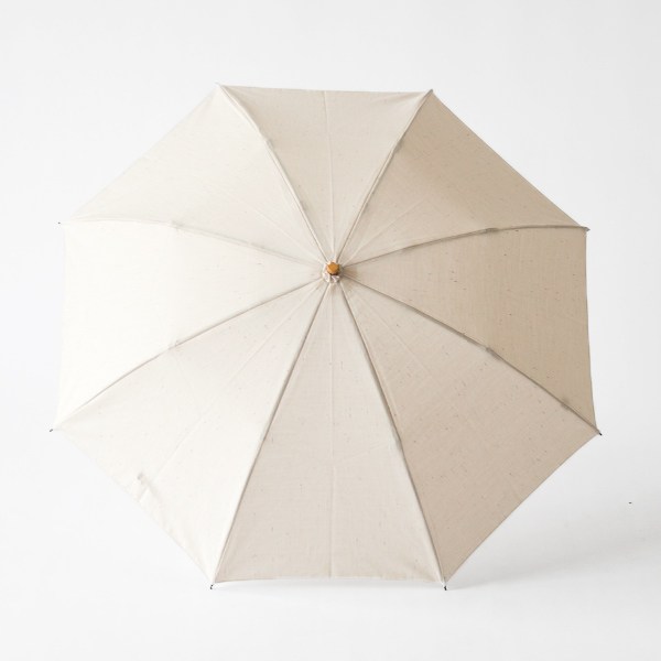 晴雨兼用折りたたみ傘　シャンブレー(BEIGE)
