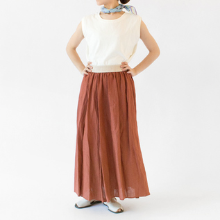 未使用品★オニールオブダブリン*リネン・ロング・スウィングスカート♪お勧め O'NEIL of DUBLIN オニールオブダブリン OF リネン スカート