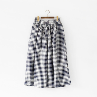 リネンロングスカート(GINGHAM CHECK) リネンロングスカート(GINGHAM CHECK)