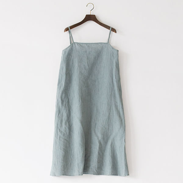 強撚ウォッシュリネン バイアススリップ(BLUE) 強撚ウォッシュリネン バイアススリップ(BLUE)