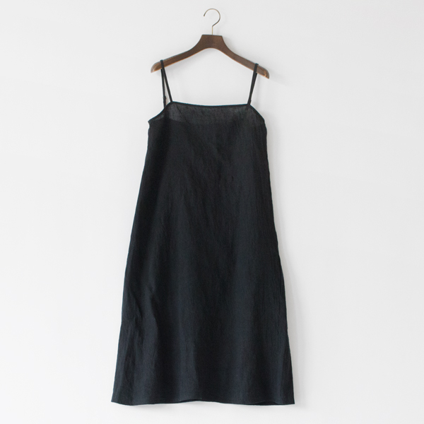 強撚ウォッシュリネン バイアススリップ(BLACK) 強撚ウォッシュリネン バイアススリップ(BLACK)