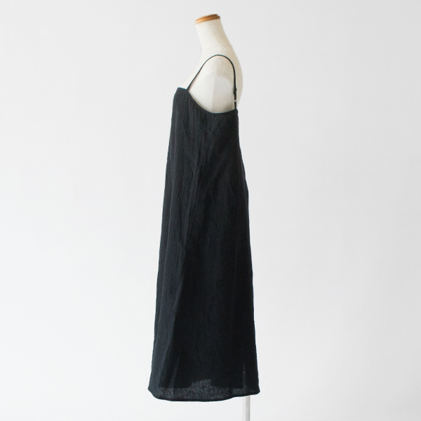 強撚ウォッシュリネン バイアススリップ(BLACK) 強撚ウォッシュリネン バイアススリップ(BLACK)