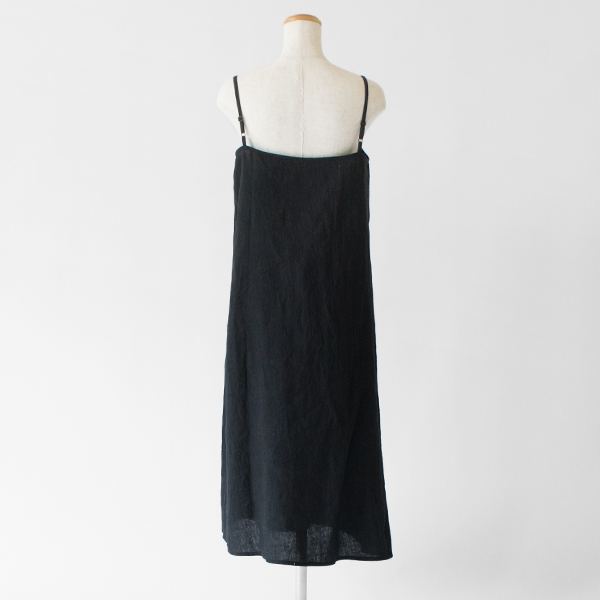 強撚ウォッシュリネン バイアススリップ(BLACK) 強撚ウォッシュリネン バイアススリップ(BLACK)