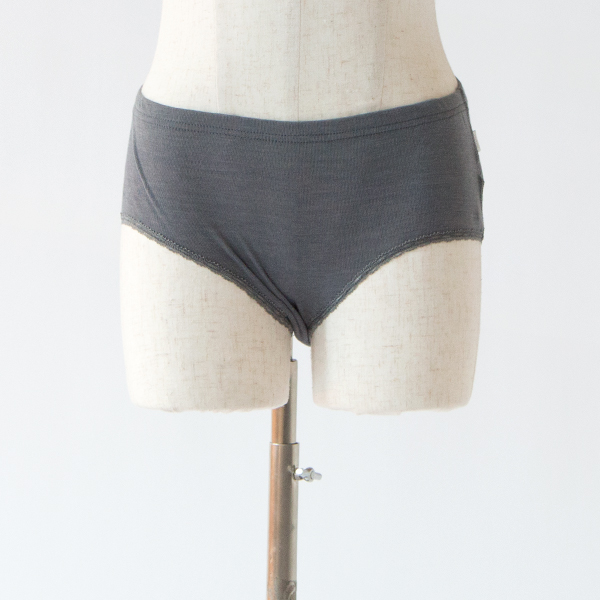 ウール・シルク レディースショーツ(GREY)