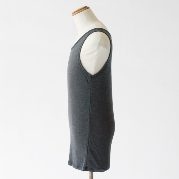 ウール・シルク メンズタンクトップ(GREY)