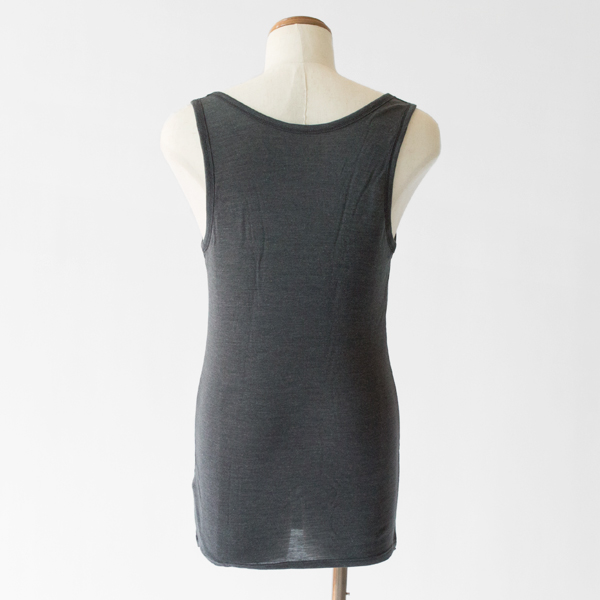 ウール・シルク メンズタンクトップ(GREY)
