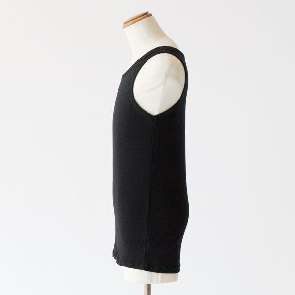 ウール・シルク メンズタンクトップ(BLACK)