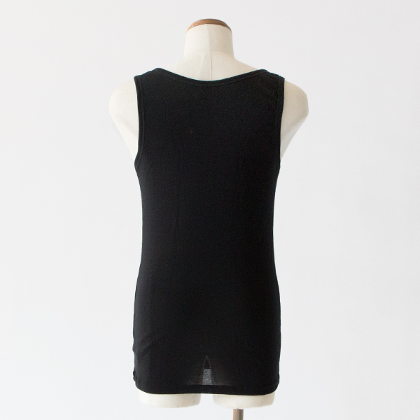 ウール・シルク メンズタンクトップ(BLACK)
