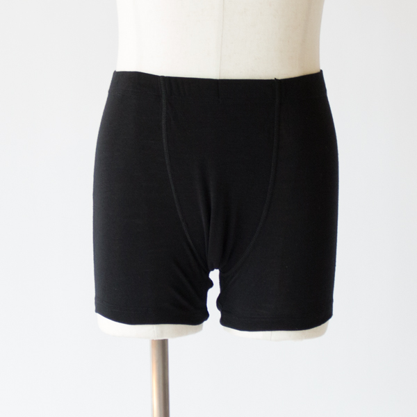 ウール・シルク ボクサーパンツ(BLACK)