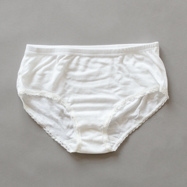 ウール・シルク レディースショーツ(WHITE)