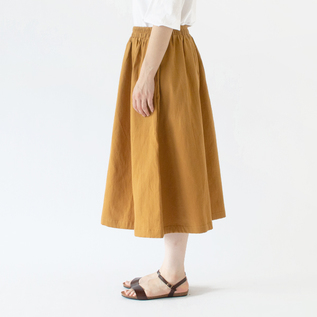 プラットエアーイン コットンフレアスカート(MUSTARD、身長162cm) プラットエアーイン コットンフレアスカート(MUSTARD、身長162cm)