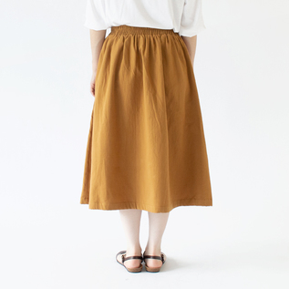 プラットエアーイン コットンフレアスカート(MUSTARD、身長162cm) プラットエアーイン コットンフレアスカート(MUSTARD、身長162cm)