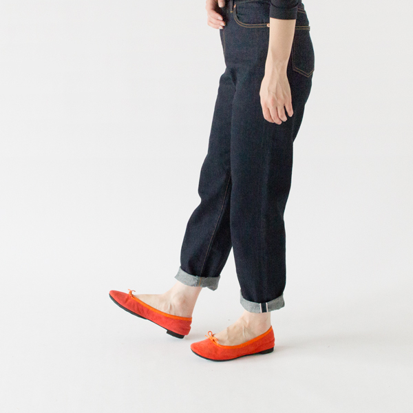 【受発注】TRAVEL SHOES シルキースエードバレエシューズ TR-009SK ORANGE