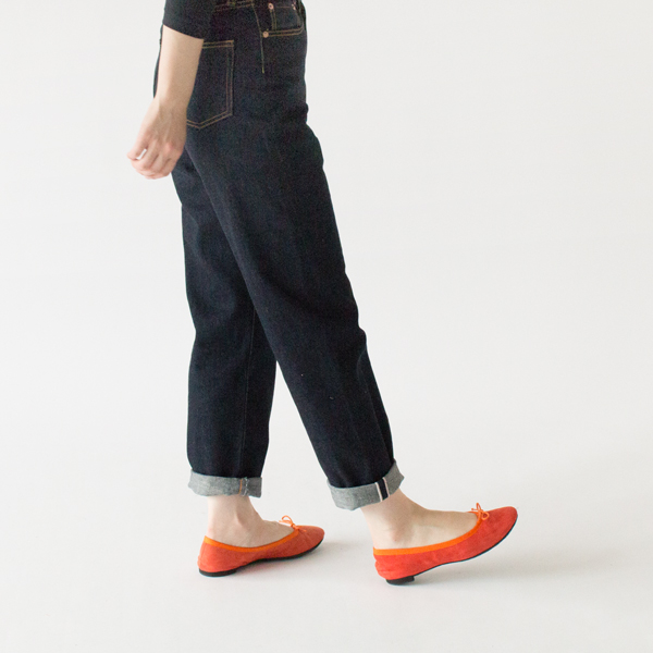 【受発注】TRAVEL SHOES シルキースエードバレエシューズ TR-009SK ORANGE