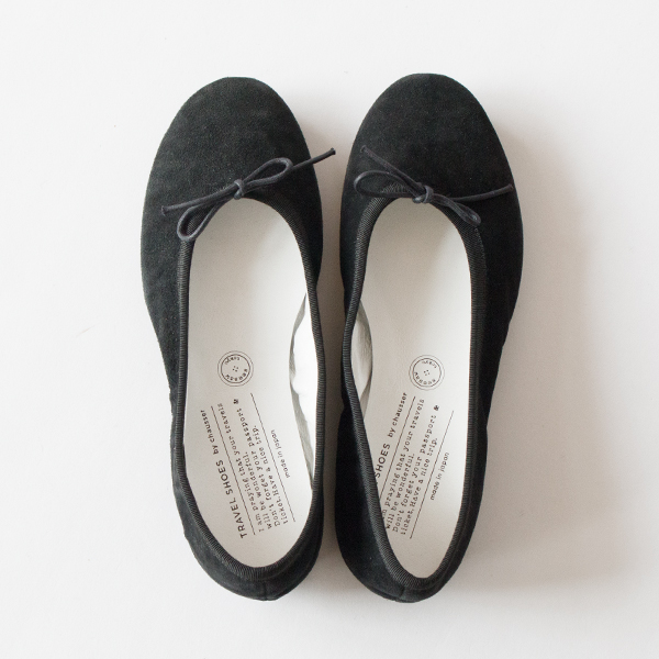 TRAVEL SHOES シルキースエードバレエシューズ TR-009SK BLACK