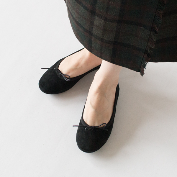 TRAVEL SHOES シルキースエードバレエシューズ TR-009SK BLACK