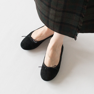 TRAVEL SHOES シルキースエードバレエシューズ TR-009SK BLACK