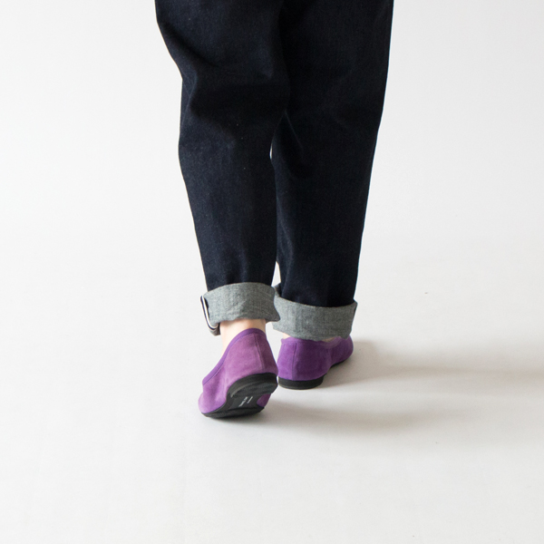 【受発注】TRAVEL SHOES シルキースエードバレエシューズ TR-009SK PURPLE
