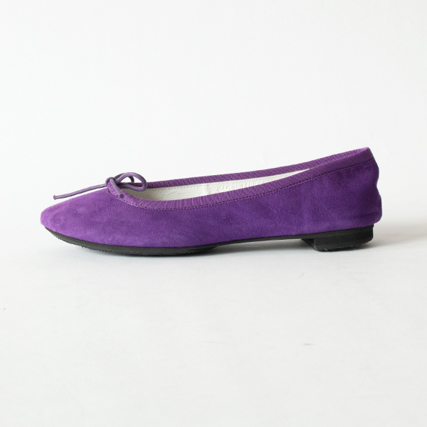【受発注】TRAVEL SHOES シルキースエードバレエシューズ TR-009SK PURPLE