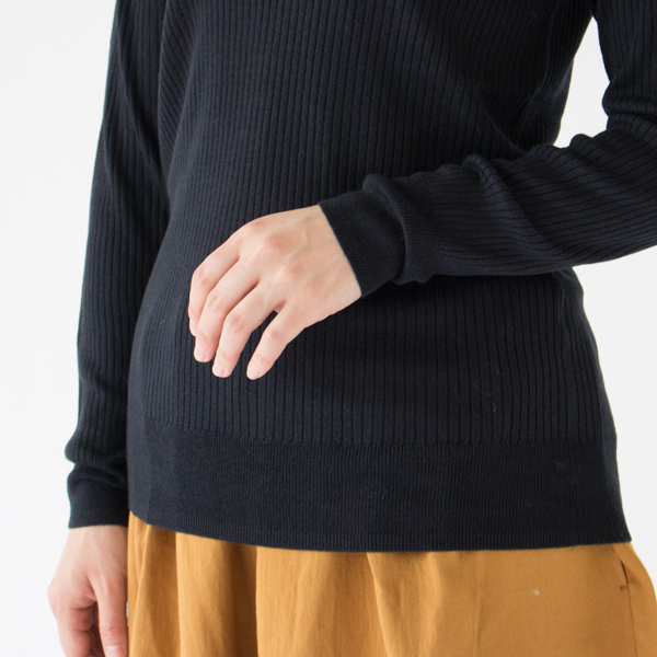 伸縮性のあるリブ編みのリラックス感ある着心地(B .NAVY) 伸縮性のあるリブ編みのリラックス感ある着心地(B .NAVY)